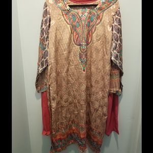 afghan/pakistani dress 3 piece with scarf and pants